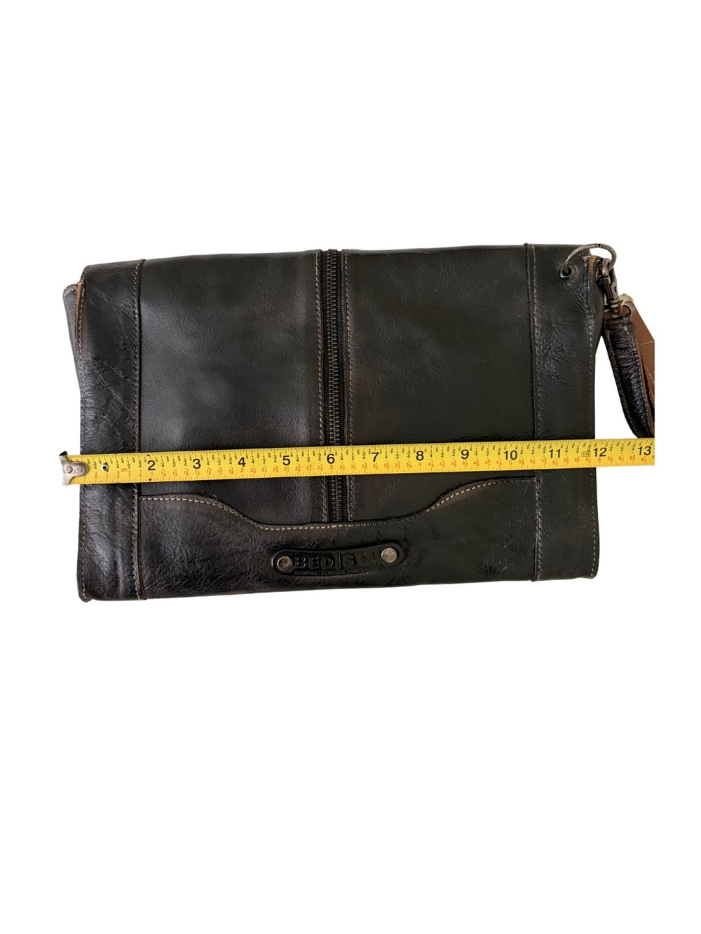 NWT BED|STU Leather Clutch with Wrist Strap - Picture 6 of 11